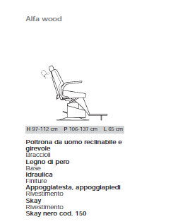 Poltrona ALFA WOOD