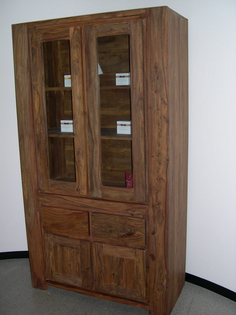 MOBILE VETRINA IN LEGNO ETNICO